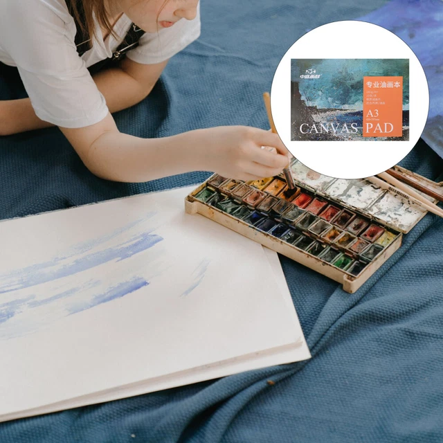 Paño de algodón blanco libro pintura al óleo niño papel boceto al óleo lienzo estirado
