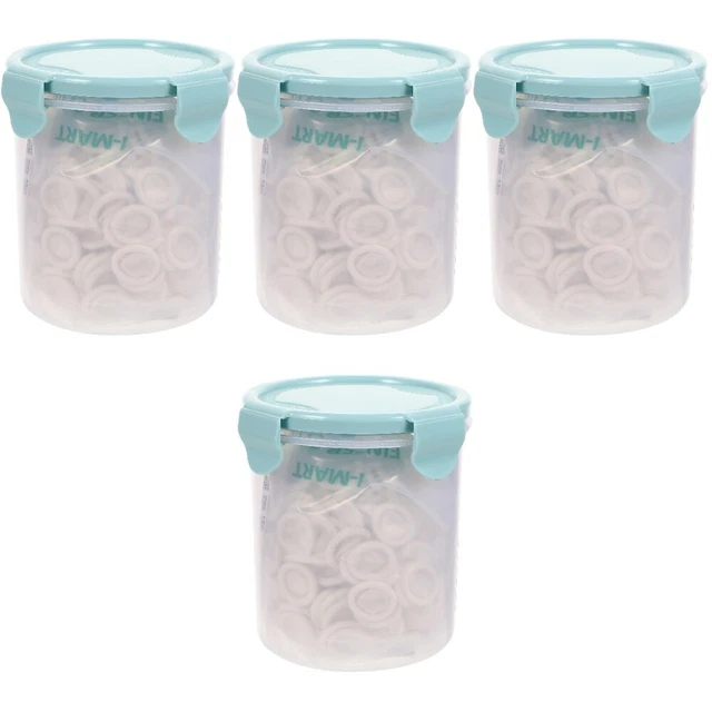 4 piezas 1 olla pestañas desechables -belleza cunas para dedos látex