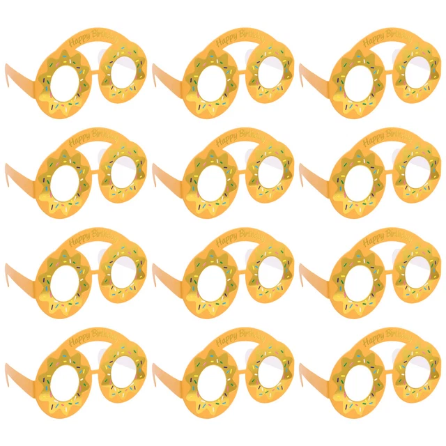 12 pz bicchieri d'oro carta giocattoli compleanno bambini compleanno occhiali da sole