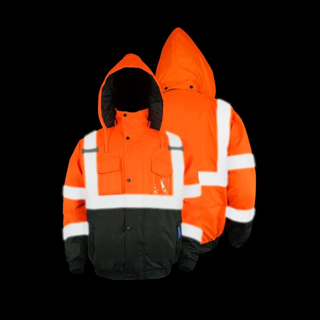 LX Reflective High-Viz Safety Jacket Workwear ANSI Class 3 Waterproof