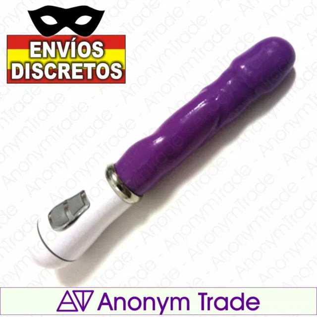 Vibrador 12f.Dildo morado 20cm.Masaje,masturbar,masturbaciones,estimular,excitar