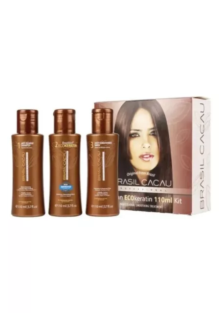 BRASIL CACAU Brazilian Eco Keratin Smoothing Treatment 110ml Kit Brazil Brasil