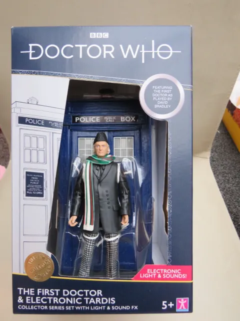 Doctor Who Figure * First Doctor & Electrnic Tardis * *Brand New*
