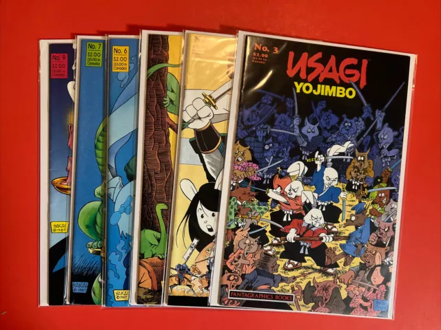 Usagi Yojimbo 3 4 5 6 7 9 Lot Of 6 Vf-Nm Fantagraphics