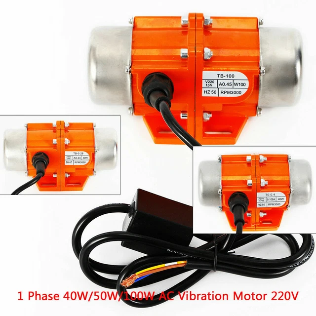 Vibratore motore vibrante 40 W-100 W monofase 3000 giri/min per setaccio vibrante AC 220 V