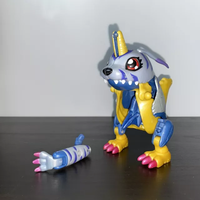 Digimon Gabumon Digivolving zu Metall Garurumon Figur Spielzeug Vintage | unvollständig