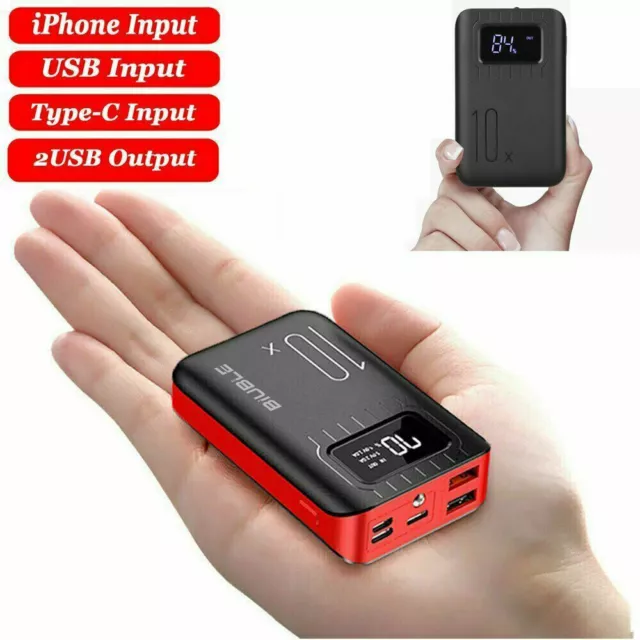 900000mAh Mini Power Bank USB Tragbar Externer Batterie Ladegerät für Handy