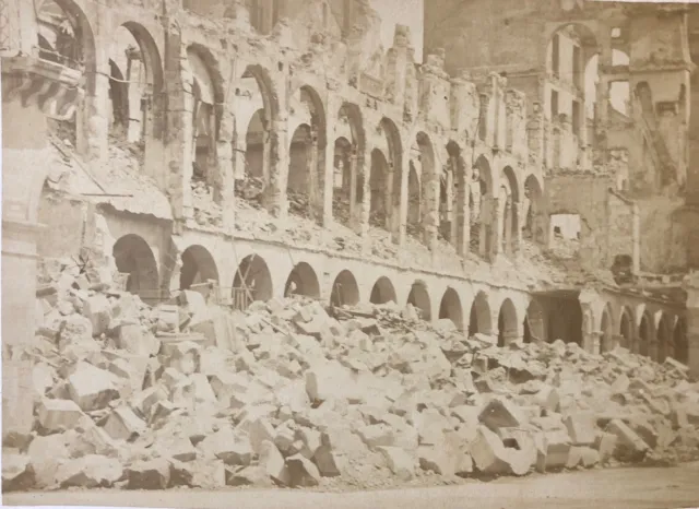 Ruines de la Commune DE Paris 1871 Ministère des finances France albuminé