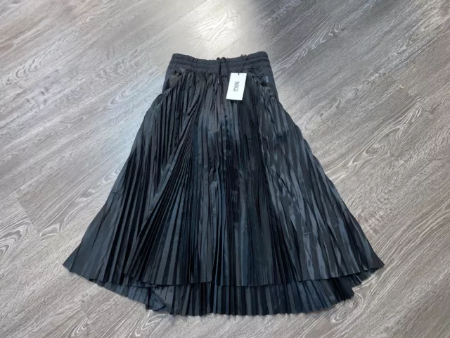Nike x Sacai Womens Pleated Skirt CV5713-010 Black Size XS $500 NEW RARE