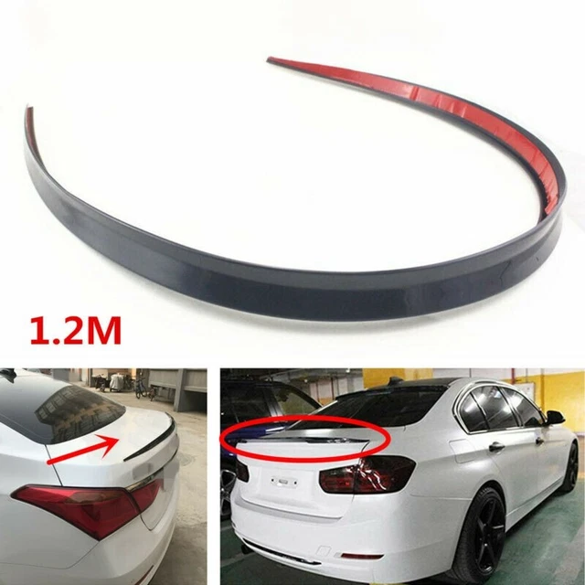 120 CM Soft Car Rear Roof Trunk Spoiler Rear Wing Lip Trim Sticker Universal UK