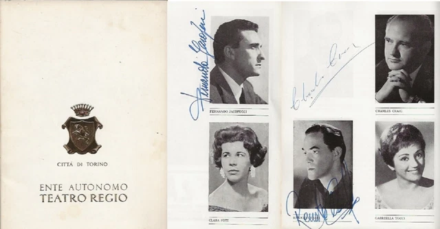 Autografo Craig Renato Cesari Jacopucci Programma Teatro Regio Torino 1970