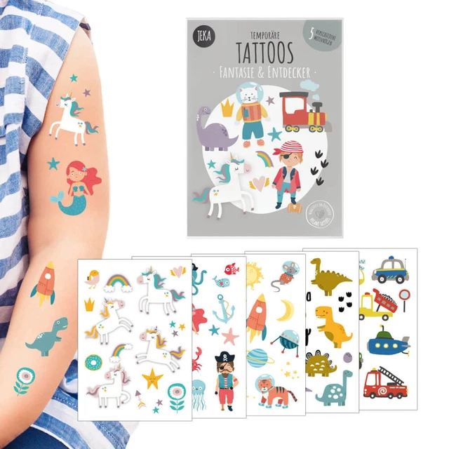 JEKA - MAL MICH BUNT - Kindertattoo Set, Fantasie & Entdecker 2