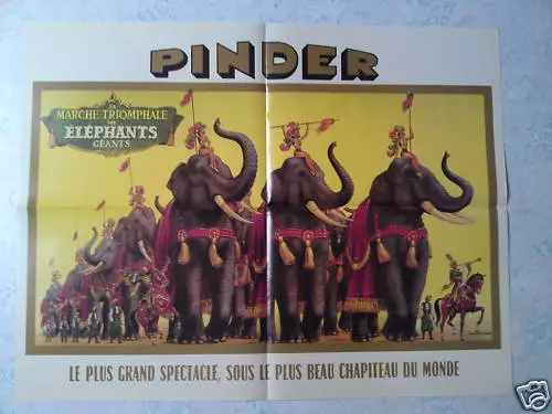 Affiche collection cirque Pinder Les éléphants