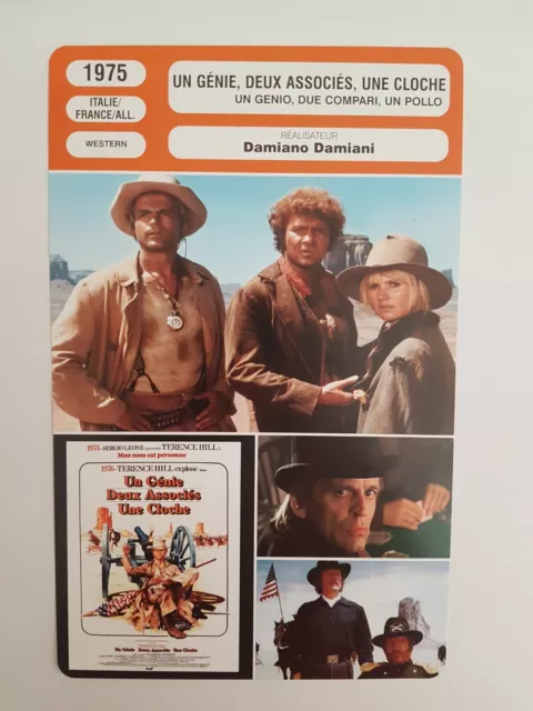 CARTE FICHE CINEMA 1975 UN GENIE DEUX ASSOCIES UNE CLOCHE Terence Hill Miou-Miou