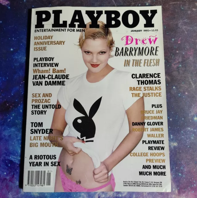 Playboy  Magazine January 1995  - Drew Barrymore. W/Centerfold. VG Condition