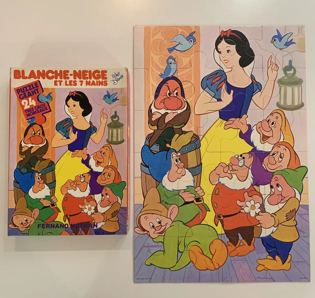 PUZZLE GEANT DISNEY Blanche Neige Et Les 7 Nains 24 Pieces 38x56cm