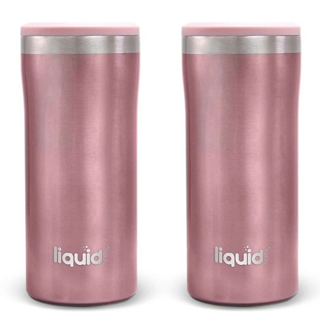 2pk Rose Gold Slim Can Koozie Cooler Insulated Stainless for 12oz Skinny Cans