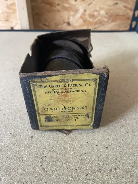 Vintage Garlock 5263 Braided Size 1/8” on Spool The Garlock Packing Co Mech.Pack