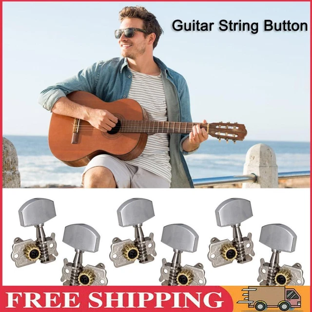6pcs Guitar 3L 3R Open String Button Tuning Pegs Machine Head Key Peg Knobs