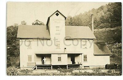 RPPC Stearns Bros Mill KINGSLEY PA Susquehanna County Real Photo Postcard