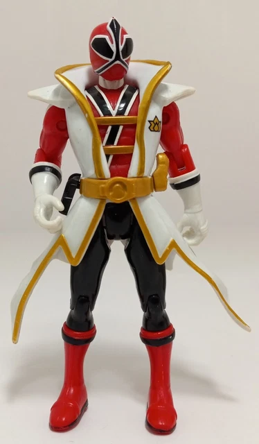 FIGURINE ARTICULÉE POWER Rangers Super Samurai Red Fire Ranger Bandai ...