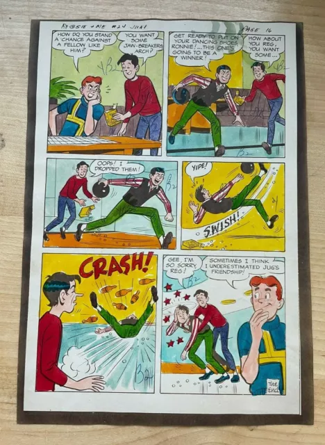 REGGIE AND ME #24 art original color guide ARCHIE BOWLING 1967 JAWBREAKER CANDY