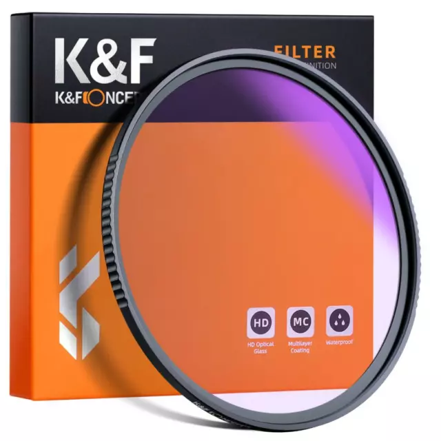 K&F Concept Clear-Night Filter 52/58/67/72/77/82mm Pollution Reduction for Night