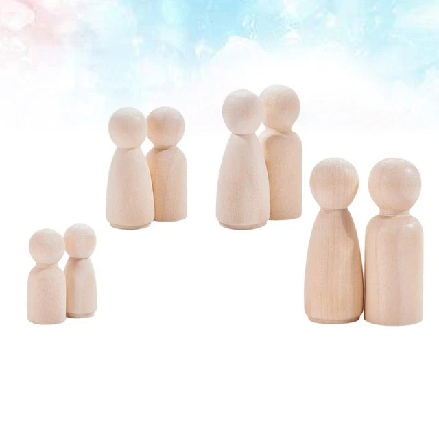 30 pz picchetti umani in legno figure di bambole in legno