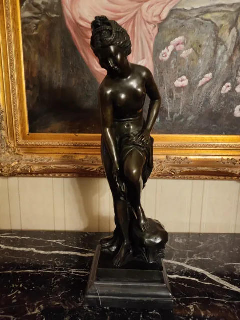 Bronzeskulptur "Badende Venus" nach Christophe Gabriel Allegrain