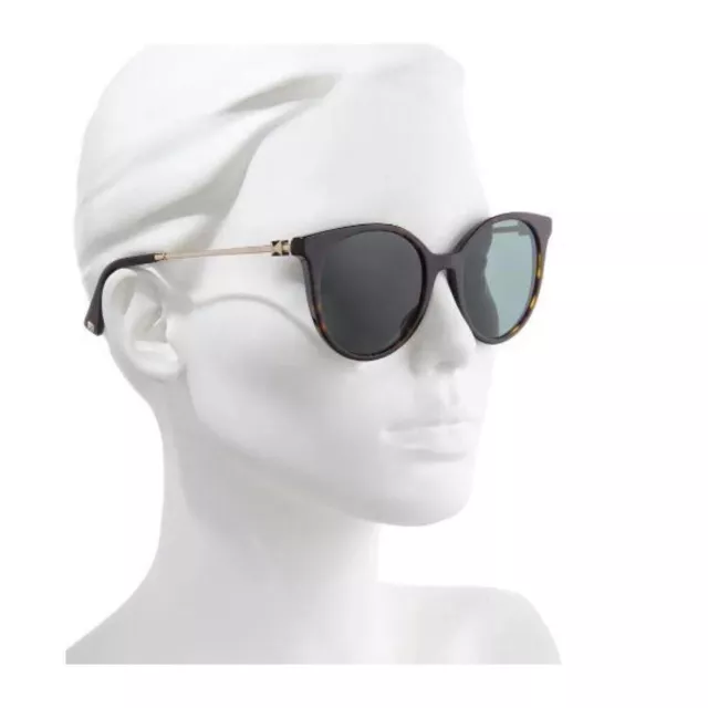 Valentino Women Brown Havana Rockstud 53mm Gradient Cat Eye Sunglasses W/CaseNEW