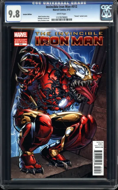 Invincible Iron Man #512 CGC 9.8 WP - Stroman VENOM Variant - Low Print - SCARCE