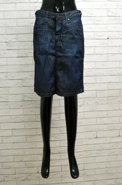 Gonna Donna Wrangler Taglia 28 Cotone Denim Minigonna Skirt Short Slim Woman