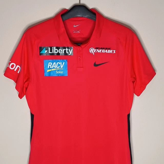 AUTHENTIC NIKE MELBOURNE Renegades Team Polo Women's Large BBL Cricket