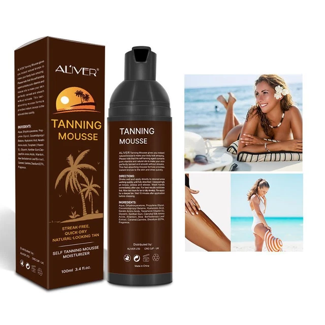 Protector solar nutritivo para piel de espuma corporal autobronceadora autobronceadora D5S6"" R2U0