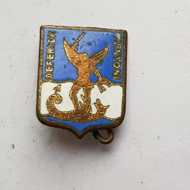 Insigne Broche Ancienne émaillée - Blason De La Ville D'Andorre, Occasion