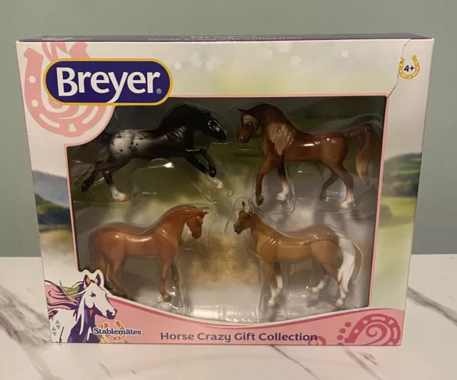 Breyer Stablemates Horse Crazy Gift Collection Four Horse Set (DMG BOX)