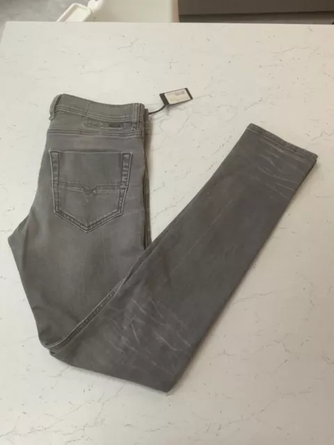 Mens DIESEL Tepphar Jeans W29 L32 Grey Slim Carrot Wash 0853T_STRETCH