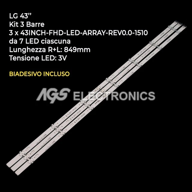 Bande led pour TV LG 47LN5400 47LN575S 6916L-1174A 6916L-1175A 6916L