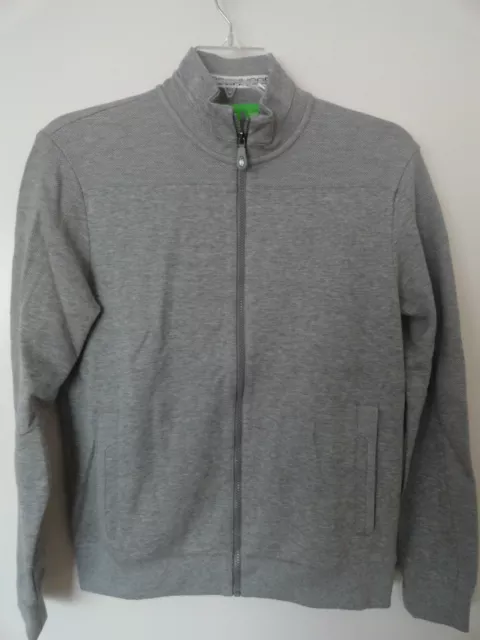 Nwt Hugo Boss Green Label "Skaz" Men's Full Zip Jacket Cotton Blend Gray $195+