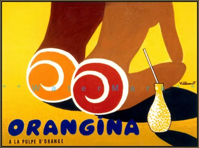 290245 Orangina 1953 Beach Girls Les Fesses Orange Drink POSTER PLAKAT