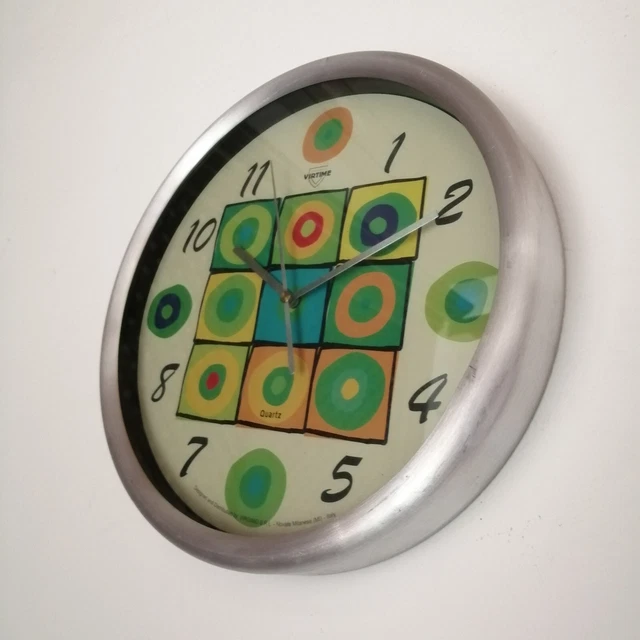 orologio parete vintage in metallo VIRTIME vintage metal green dial wall clock
