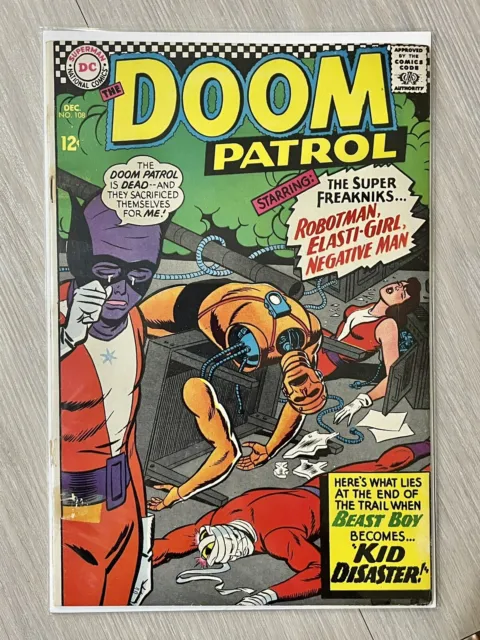 Doom Patrol 108 DC Comics 1966 Silver Age Bob Brown Cover!