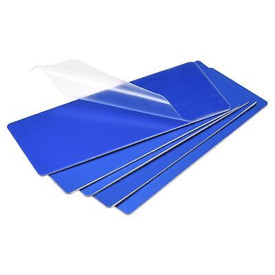 Métal Carte 80mm x 30mm x 0.8mm Anodisé Aluminium Plaque Bleu 10 Pcs