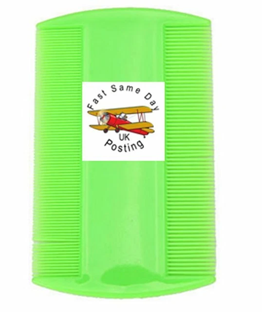 Hi -Vis Headlice Comb ,Double Sided Nit flea Head Lice Removal Comb  4 Kids& Pet 7