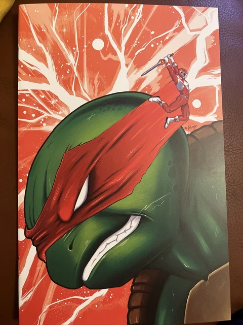 BOOM! STUDIOS MIGHTY Morphin Power Rangers/TMNT #2 RAPHAEL Virgin ...