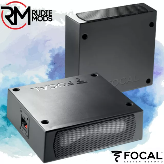 Focal ISUB Twin Sub Powerful Compact Passive Underseat Car Subwoofer 2x100w RMS