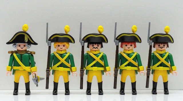 5 Playmobil Garde Russe Soldats Infanterie - Personnalisés Napoléon