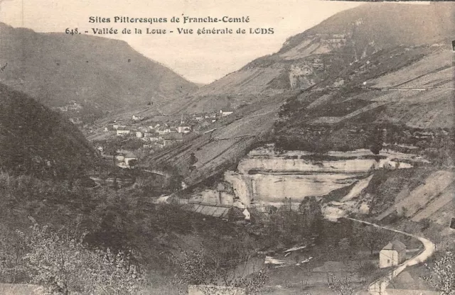 Vue générale de LODS - Vallée de LA LOUE - sites pittoresques de Franche-Comté