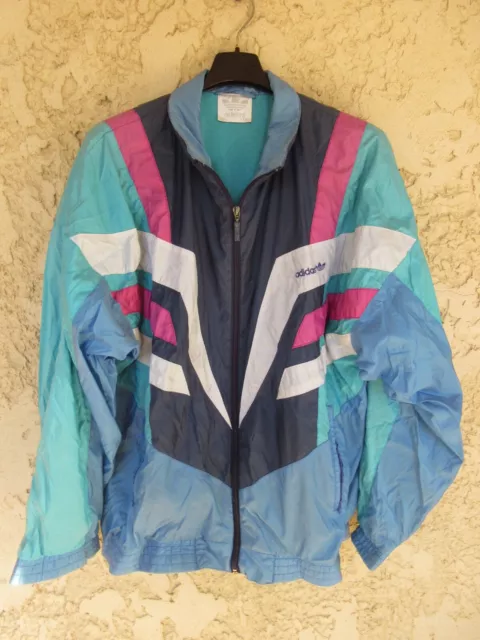 Veste ADIDAS vintage 90'S tracktop giacca jacket nylon Trefoil giacca 174 M D5