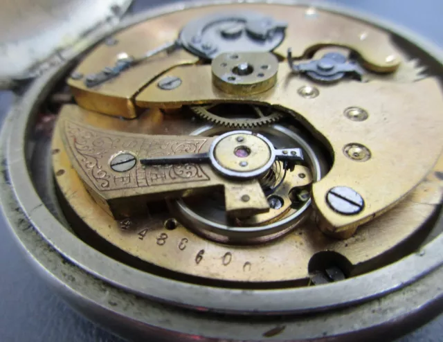Ancienne Montre gousset Montre Reveil mouvement mécanique Old Watch